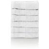 ALCLEAR Set di asciugamani in spugna assorbente in 100% cotone ecotessuto in 6 colori e 5 misure, colore: bianco, 6 panni per il viso 30 x 30 cm