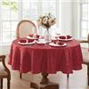Elrene Home Fashions Tovaglia damascata, poliestere, rosso, 152,4 x 213,4 cm ovale