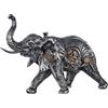 Casablanca modernes Design Casablanca Scultura Steampunk Elephant in resina argentata, altezza 23 cm