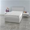 Italian Bed Linen Topper BASIC trapuntato con elastici, Bianco, Piazza e Mezza 120x195cm