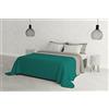 Italian Bed Linen Trapuntino Estivo Elegant, Verde Acqua/Grigio Chiaro, Matrimoniale