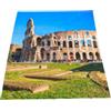 LARA MORADA - Telo Copritutto, Gran Foulard per Divano/Letto, Telo Copritutto in Cotone 100%, Made in Italy, Stampa Digitale, Misura Matrimoniale 240x270 cm, 4k Art Photo, Colosseo