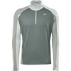 Reebok Running Quarter-Zip Manica Lunga T-Shirt, Verde, M Uomo