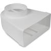 Repa Market 90° gradi 220 x 90 mm su Ø125 mm Connettore a condotto piatto rettangolare per collegamento del tubo rotondo - clima, ventilazione, riscaldamento, raffreddamento - Aerazione Canalina, Tubi