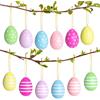 Kiiwah 12 Pezzi Uova di Pasqua Decorative da Appendere, Uovo di Pasqua Uova Finte Pasqua per Caccia alle Uova di Pasqua