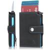 SUITEHOME Porta Carte di Credito | Portafoglio Uomo Slim con Rfid Anticlonazione | Portafogli Portatessere Tascabile | Intelligente Portamonete Schermato