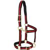 Weaver Equine Weaver Leather Cavezza imbottita regolabile in nylon, rosso, 2,5 cm, cavallo piccolo