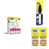 Scholl Pedimask Nutriente, Maschera Piedi Azione Idratante e Rigenerante, 4 Varianti da Provare + Scholl Lima Piedi a Doppia Superficie Abrasiva + Scholl Crema K+ per Talloni Screpolati e Secchi