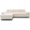 DOMO. collection DOMO Collection Divano angolare Curacao divano letto con nucleo a molla e bracciolo a forma di L, divano con funzione di sonno, divano, angolo imbottito 297 x 160 x 84 cm (larghezza x profondità x