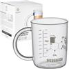 GLASKEY Bicchieri Caffè Vetro alla Caffeina,Tazza alla Caffeina Borosilicato da 500ml,Tazze da Caffè Fresche con Manico,Tazza per Chimica,Novità Chimica Scienza Regali per insegnanti per donne uomini