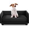 Deshome - Cuccia cane interno taglia piccola, Divano Letto per cani sfoderabile in tessuto Idrorepellente, resistente, antibatterico | Cucce per cani 70x50x28 cm Nero