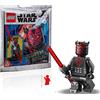 Lego Star Wars The Clone Wars Minifigure - Darth Maul (Legs stampate con braccio argento) con due luci