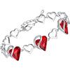 Leafael Festa della Mamma Bracciale Donna Cuore Infinity Love con Pietra dei Desideri e Cristalli Portafortuna Gioiello Anallergico Argento o Oro Rosa con Scatola Regalo Estensore Catena 7+2 Pollici