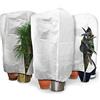 VOUNOT® 3 Pezzi Cappuccio Protezione Piante con Coulisse e Cerniera, Copertura Antigelo Piante Sacco Protettivo Tessuto Non Tessuto 80g/m², 120x180cm, Bianco