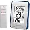 LA CROSSE TECHNOLOGY - WS6810WHI, Stazione con Temperatura Interna/Esterna, 10,6 x 7,6 x 4 cm, Colore: Bianco/Blu