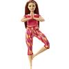 Barbie Bambola Snodata Curvy, con 22 Articolazioni Flessibili e Capelli Lunghi Rossi, Giocattolo per Bambini 3+Anni, GXF07