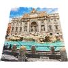 LARA MORADA - Telo Copritutto, Gran Foulard per Divano/Letto, Telo Copritutto in Cotone 100%, Made in Italy, Stampa Digitale, Misura Matrimoniale 240x270 cm, 4k Art Photo, Fontana di Trevi