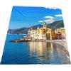 LARA MORADA - Telo Copritutto, Gran Foulard per Divano/Letto, Telo Copritutto in Cotone 100%, Made in Italy, Stampa Digitale, Misura Matrimoniale 240x270 cm, 4k Art Photo, Positano 2