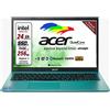 Acer Notebook Intel n6000 4 Core, Ram da 24 Gb Ddr4, SSD M.2 PCi 256 Gb, Display Full HD da 15,6, hdmi 2.0, Web cam, usb, bt, lan, wi-fi, Win11 Pro, Libre Office, Pronto all'uso Garanzia Italia