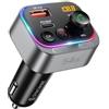 Syncwire Trasmettitore FM Bluetooth 5.4 54W PD&QC3.0 Caricatore per Auto USB C [Microfoni Doppi & Suono dei Bassi HiFi] [Ricarica Veloce] [Interruttore Luminoso] Ricevitore Radio Chiamate in Vivavoce