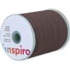 INNSPIRO Cordone cotone intrecciato sottile marrone medio 1,5 mm. 100 m.