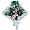 DRW Bouquet di fiori per cimitero bouquet di fiori artificiali con vaso per mettere in vaso 78 x 63 x 20 cm (gigli e rose rose)