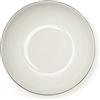 Excelsa Platinum Piatto Fondo, Porcellana, Bianco/Bordo Argento, 21x21x4 cm