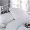 Emma Barclay Ritz Set Copripiumino in Cotone a Righe satinate, 300 Fili, 260 x 220 cm, Bianco, Super King Bed