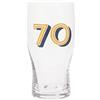 Maturi Bicchiere da pinta di birra per il 70° compleanno, oro e blu scuro - 570 ml/1 pinta