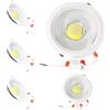 JANDEI - Confezione da 5 Faretti LED COB da Incasso da 30W, 2250 Lumen, Cornice Rotonda Bianca 212x52mm (Foro da 185mm). IP44 Ideale per Soggiorno, Cucina, Bagno - Luce fredda 6000K