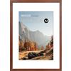 HOHIYO Cornice portafoto in legno A2 (42 x 59,4 cm) in rovere con passepartout in carta A3 (29,7 x 42 cm) e vetro Plexi infrangibile, da appendere