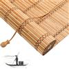 Sh000ad Tende a Rullo in bambù retrò,Tapparella Avvolgibile per Finestre,Tende a Pacchetto,Cortina di bambù Oscuranti,Parasole Privacy per Interno/Esterno Balcone, Larghezza x Altezza (70cm x 130cm)