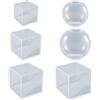 NyxSeat 6 stampi in resina in silicone trasparente a forma di cubo, forma sferica altamente trasparente, stampo fai da te in resina siliconica