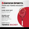 Gamma Tour Ace - Racchetta da tennis da 68 cm, pre-infilata, per adulti, per uomini e donne, grande punto dolce, perfetto equilibrio tra potenza e controllo