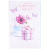 UK Greetings Biglietto di compleanno per lei/amiche, design con tazze da tè, gamma Thinking of You