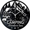 Instant Karma Clocks Orologio da Parete Camping Campeggio Escursione Montagna Camper Viaggio Idea Regalo, Legno HDF Rivestito Finitura Colore Nero