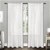Exclusive Home Tassels EH8075-03 2-84R-Tenda a Pannello per Finestra con Nappa, con Tasca per Asta, Tessuto, Perla Nera, 54x84, 2 unità