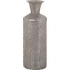 DRW Vaso da Tavolo in Metallo Argentato 14 x 40 cm, 14x40cm