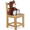 Relaxdays Sedia per Bambini Rustico, bambù, Cameretta, Bimbi e Bimbe, HxLxP 50x28,5x28 cm, Marrone