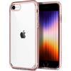 Spigen Cover Ultra Hybrid 2 Compatibile con iPhone SE 3 2022 5G, iPhone SE 2020, iPhone 8 e iPhone 7 - Cristallo rosa