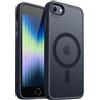 CANSHN Cover Magnetica Opaca per iPhone iPhone SE 3/2 (2022/2020), iPhone 8, iPhone 7, [Compatibile con MagSafe] Custodia Traslucida Opaca Protettiva Sottile Antiurto 4,7 Pollici - Nero