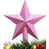 Christmas Concepts® Decorazione per albero di stelle con glitter da 20 cm - Decorazione per albero di Natale (Rosa Confetto)