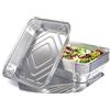 CONTITAL R31L | Teglie in Alluminio per Alimenti con Coperchio, Vaschette Alluminio Grandi, Teglia Alluminio 8 Porzioni | Contenitori Monouso Take Away, Vassoi Microonde - Linea Professionale 25 pezzi
