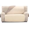 Martina Home Ambar Copridivano imbottito - 3 Posti XL - Beige/Pelle