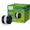 Philips LED Laven Lampada da Parete per Esterni, Luce Bianca Fredda, 6W, IP44, Nero