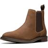 Clarks Jaxen Facile, Stivali Chelsea Uomo, Pelle Marrone Chiaro, 40.5 EU