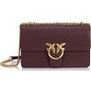 Pinko Love One Classic DC Vitello Seta, Borsa Donna, WWGQ_Lilla-Antique Gold, Taglia Unica