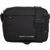 Tommy Hilfiger Uomo Borsa a Tracolla Mini Messenger Piccola con Zip, Nero (Black), Taglia Unica