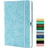 Beinushor Journal Puntinato - Taccuino Puntinato A5, Dotted Journal con Carta da 120GSM, 164 Pagine Punteggiate, Passante per Penna, Tasca Interna, Fascia Elastica, Blu