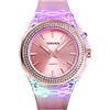 TONSHEN Donna Orologi da Polso 50M Impermeabile LED Elettronico Luce Sportivo Digitale Orologio Plastica Cassa e Gomma Cinturino (Rosa)